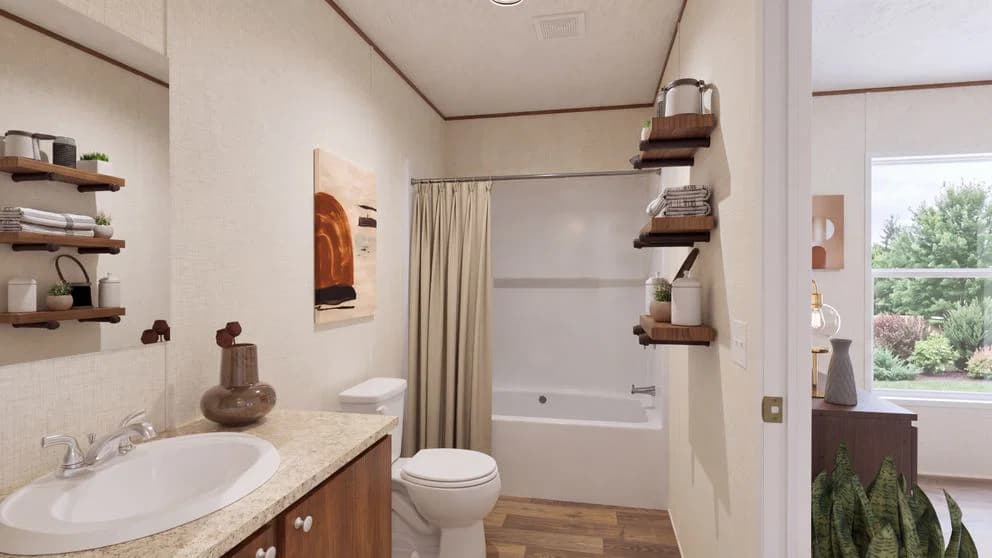 Magnolia bathroom home features