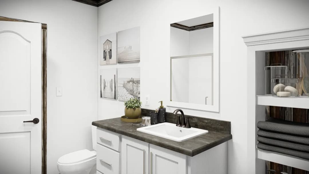The bandit bathroom home features
